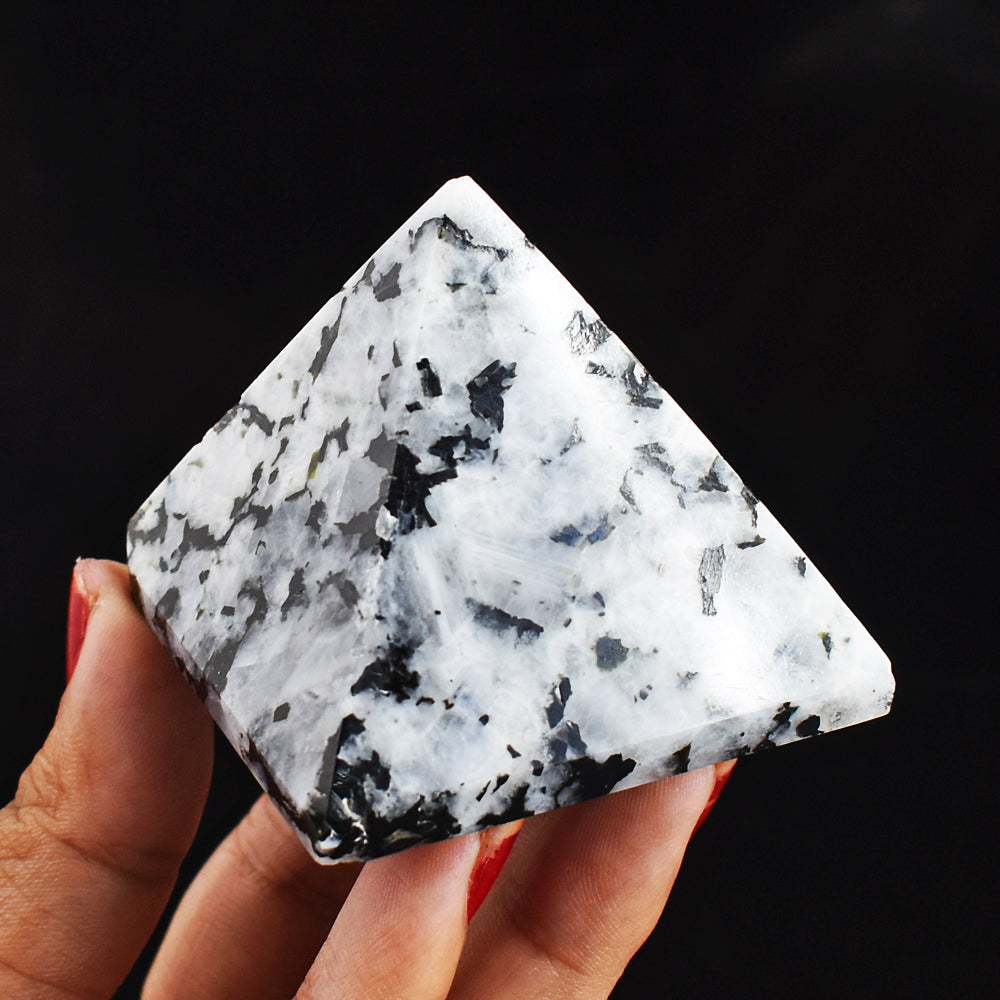 583.00 Carats  Genuine  Moonstone  Hand Carved  Healing  Crystal Pyramid Gemstone Carving 583.00 Carats  Genuine  Moonstone  Hand Carved  Healing  Crystal Pyramid Gemstone Carving