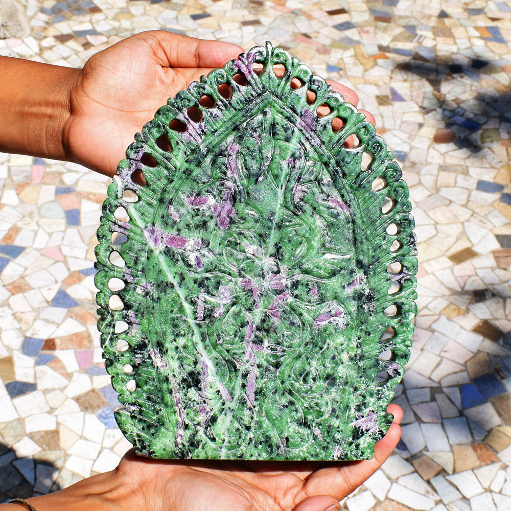 Stunning 13300.00 Cts  Genuine Ruby Zoisite Hand Carved Crystal Gemstone Carving Lord Ganesha Stunning 13300.00 Cts  Genuine Ruby Zoisite Hand Carved Crystal Gemstone Carving Lord Ganesha