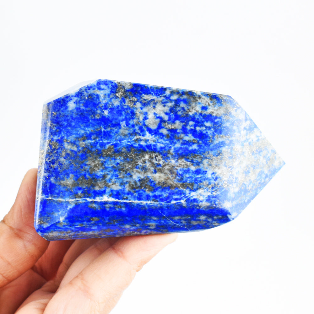 Genuine 1900.00 Cts Genuine Blue Lapis Lazuli Free Form Crystal Specimen Gemstone Tower Genuine 1900.00 Cts Genuine Blue Lapis Lazuli Free Form Crystal Specimen Gemstone Tower