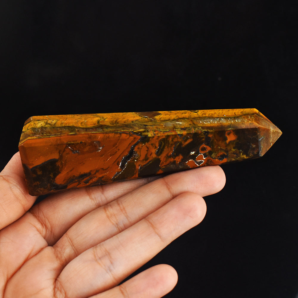626.00 Carats Genuine Amazing Golden Tiger Eye Hand  Carved Healing Tower  Gemstone Carving 626.00 Carats Genuine Amazing Golden Tiger Eye Hand  Carved Healing Tower  Gemstone Carving