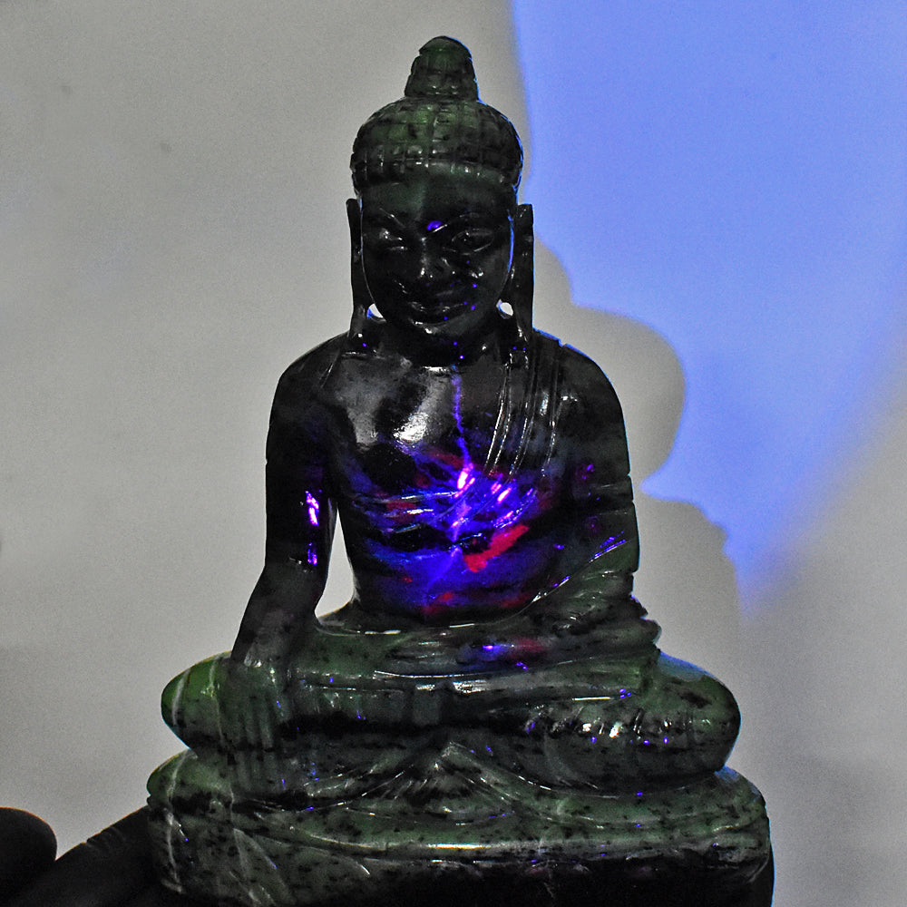 Stunning 3362.00 Cts Genuine Ruby Zoisite Hand Carved Buddha Idol Gemstone Carving Stunning 3362.00 Cts Genuine Ruby Zoisite Hand Carved Buddha Idol Gemstone Carving