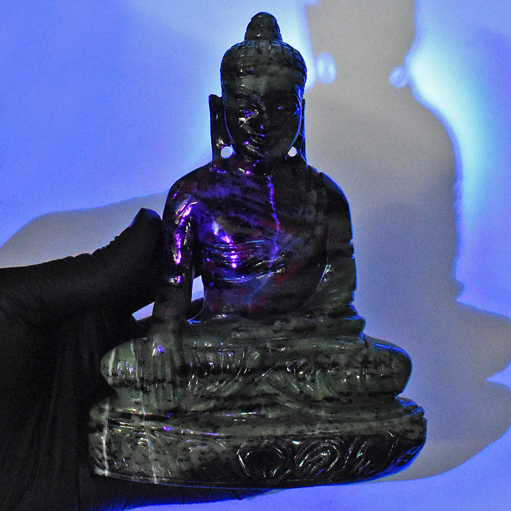 Stunning 3362.00 Cts Genuine Ruby Zoisite Hand Carved Buddha Idol Gemstone Carving Stunning 3362.00 Cts Genuine Ruby Zoisite Hand Carved Buddha Idol Gemstone Carving