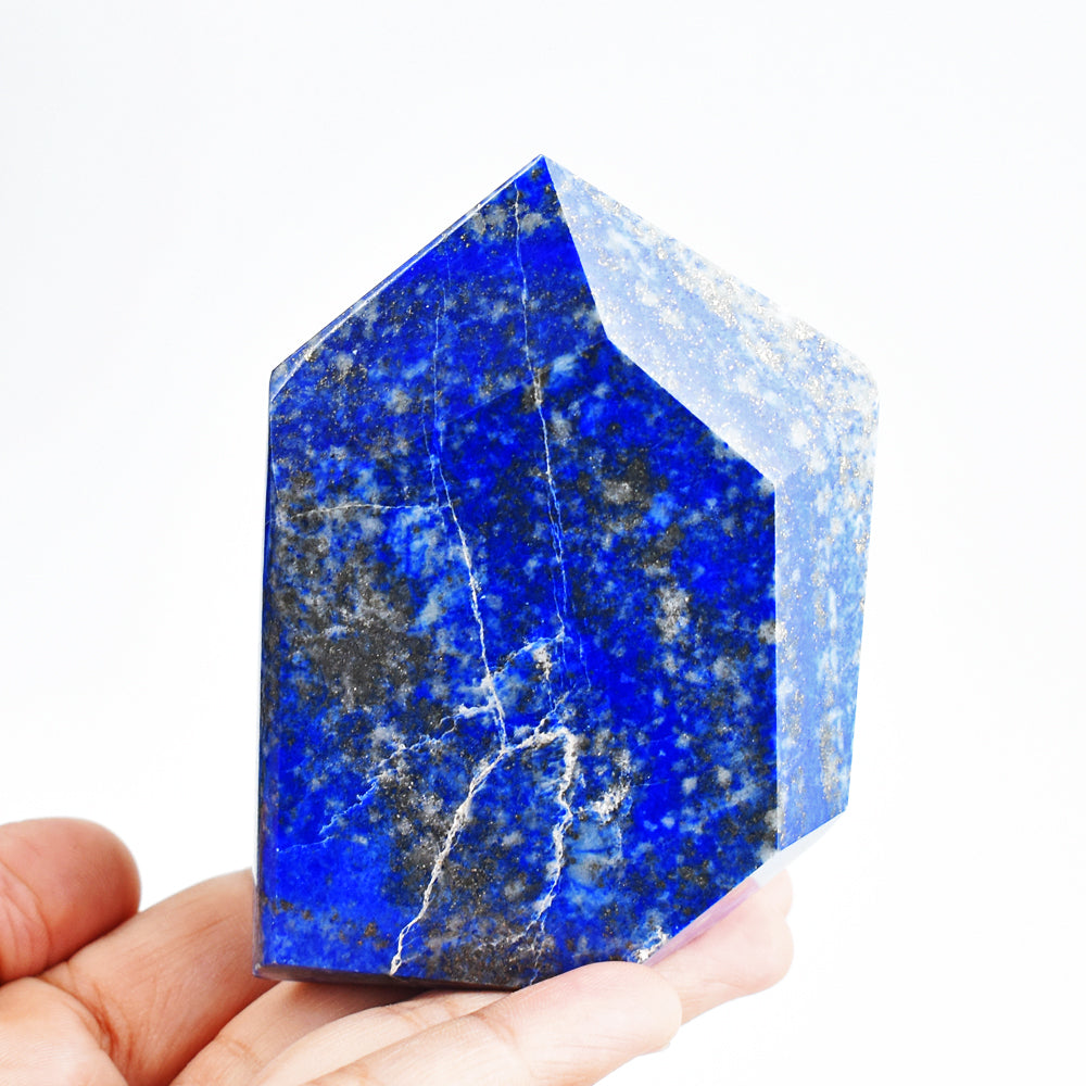 Genuine 1900.00 Cts Genuine Blue Lapis Lazuli Free Form Crystal Specimen Gemstone Tower Genuine 1900.00 Cts Genuine Blue Lapis Lazuli Free Form Crystal Specimen Gemstone Tower