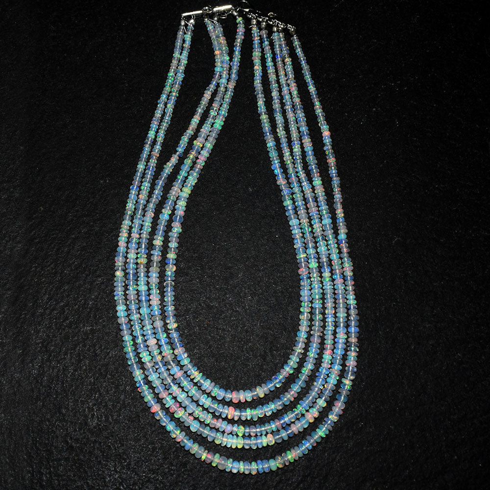 Mega Sale - 100% Most Brilliant 180.00 Cts Genuine Ethiopian Opal Beads Necklace Mega Sale - 100% Most Brilliant 180.00 Cts Genuine Ethiopian Opal Beads Necklace