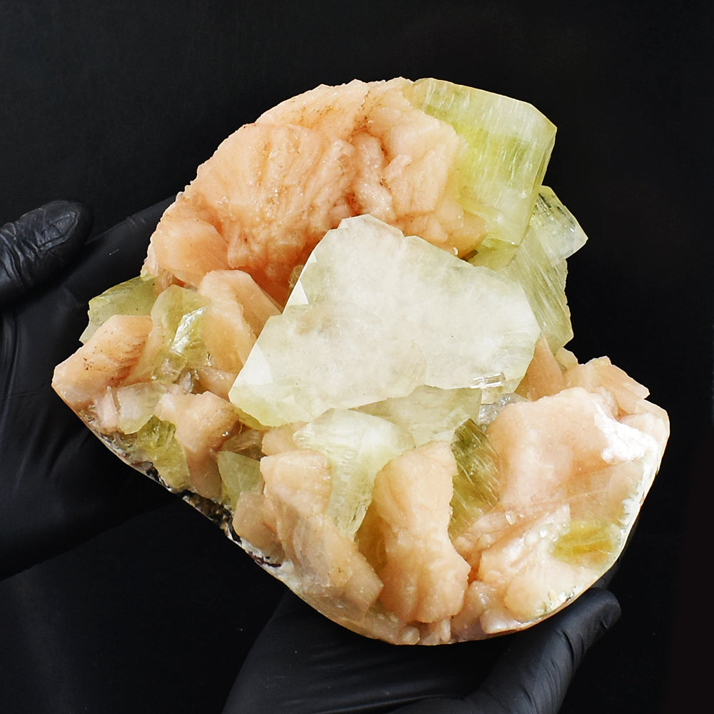 Beautiful 9155.00 Cts Genuine Apophyllite With Stilbite Crystal Specimen Gemstone Beautiful 9155.00 Cts Genuine Apophyllite With Stilbite Crystal Specimen Gemstone