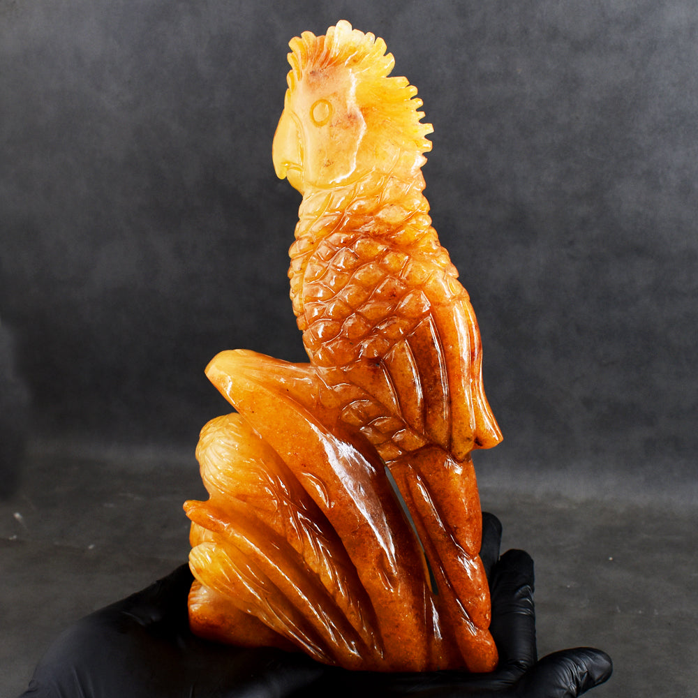 Gorgeous 5171.00 Cts Genuine Aventurine Hand Carved Crystal Gemstone Macaw Carving Gorgeous 5171.00 Cts Genuine Aventurine Hand Carved Crystal Gemstone Macaw Carving