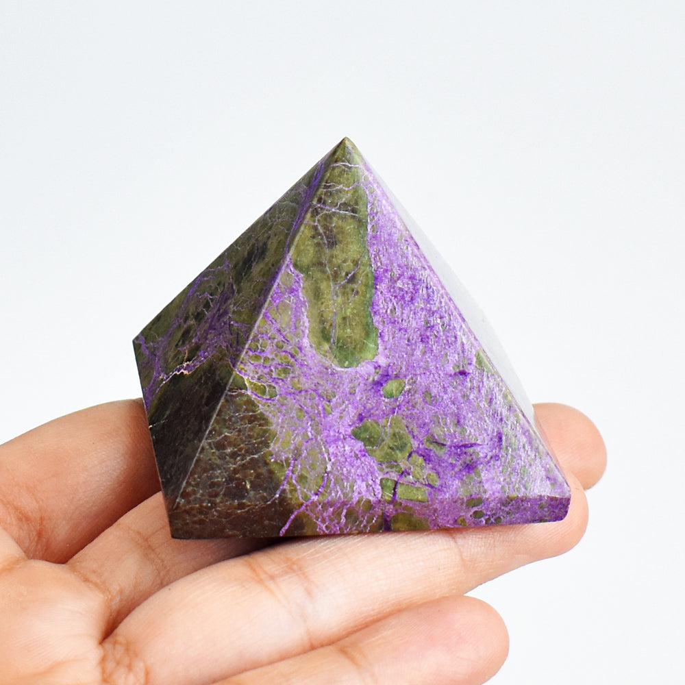 Artisian 478.00 Cts Genuine Stichtite  Hand Carved Healing Crystal  Pyramid Gemstone Carving Artisian 478.00 Cts Genuine Stichtite  Hand Carved Healing Crystal  Pyramid Gemstone Carving