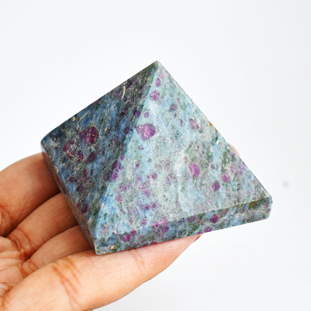 Awesome 550.00 Cts Genuine  Pink In Ruby Fuchsite  Hand  Carved  Crystal  Healing Pyramid Awesome 550.00 Cts Genuine  Pink In Ruby Fuchsite  Hand  Carved  Crystal  Healing Pyramid