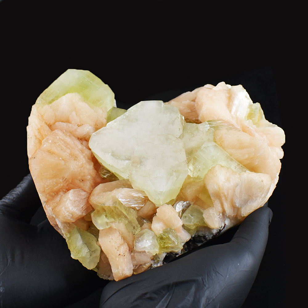 Beautiful 9155.00 Cts Genuine Apophyllite With Stilbite Crystal Specimen Gemstone Beautiful 9155.00 Cts Genuine Apophyllite With Stilbite Crystal Specimen Gemstone