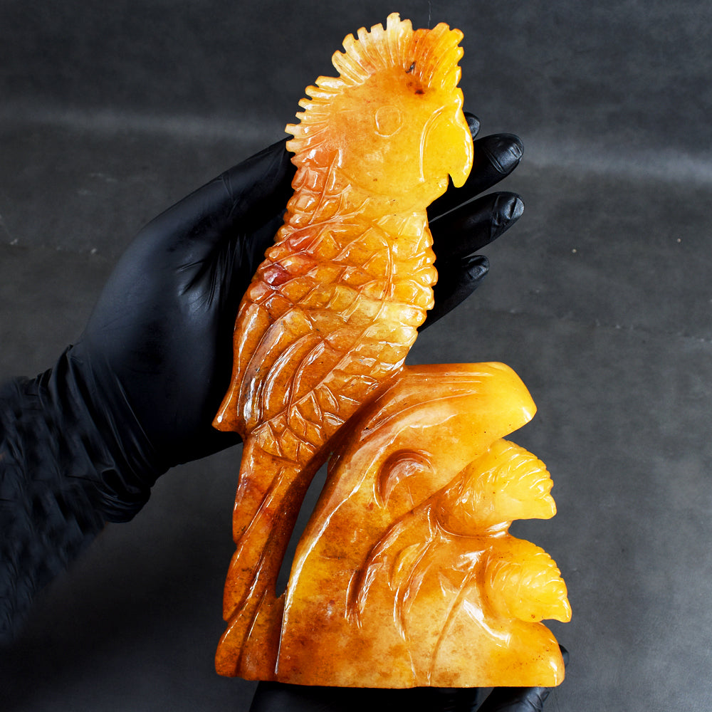 Gorgeous 5171.00 Cts Genuine Aventurine Hand Carved Crystal Gemstone Macaw Carving Gorgeous 5171.00 Cts Genuine Aventurine Hand Carved Crystal Gemstone Macaw Carving