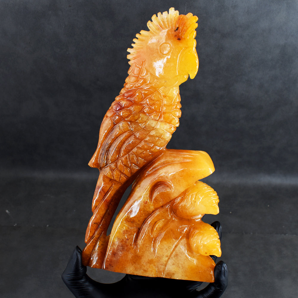 Gorgeous 5171.00 Cts Genuine Aventurine Hand Carved Crystal Gemstone Macaw Carving Gorgeous 5171.00 Cts Genuine Aventurine Hand Carved Crystal Gemstone Macaw Carving