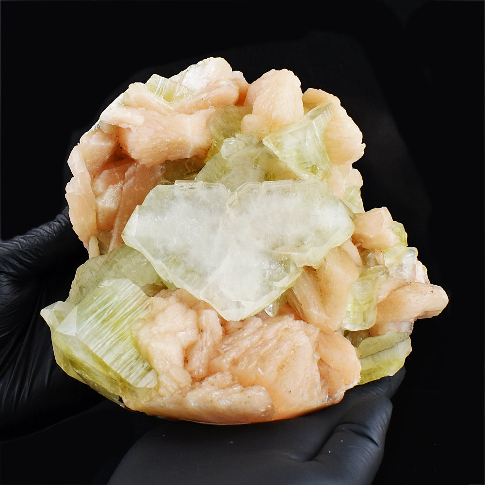 Beautiful 9155.00 Cts Genuine Apophyllite With Stilbite Crystal Specimen Gemstone Beautiful 9155.00 Cts Genuine Apophyllite With Stilbite Crystal Specimen Gemstone