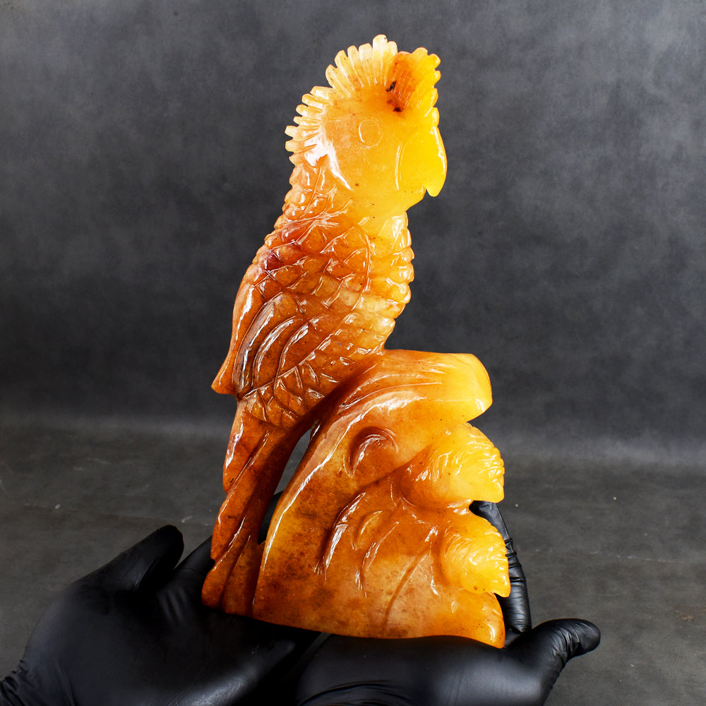 Gorgeous 5171.00 Cts Genuine Aventurine Hand Carved Crystal Gemstone Macaw Carving Gorgeous 5171.00 Cts Genuine Aventurine Hand Carved Crystal Gemstone Macaw Carving