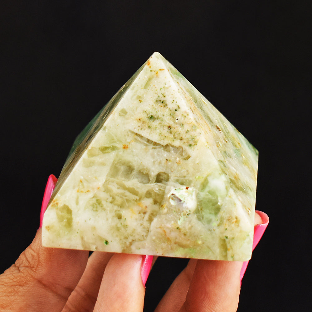 Craftsmen  605.00  Carats Genuine Green Fluorite Hand  Carved Gemstone Healing Pyramid Craftsmen  605.00  Carats Genuine Green Fluorite Hand  Carved Gemstone Healing Pyramid