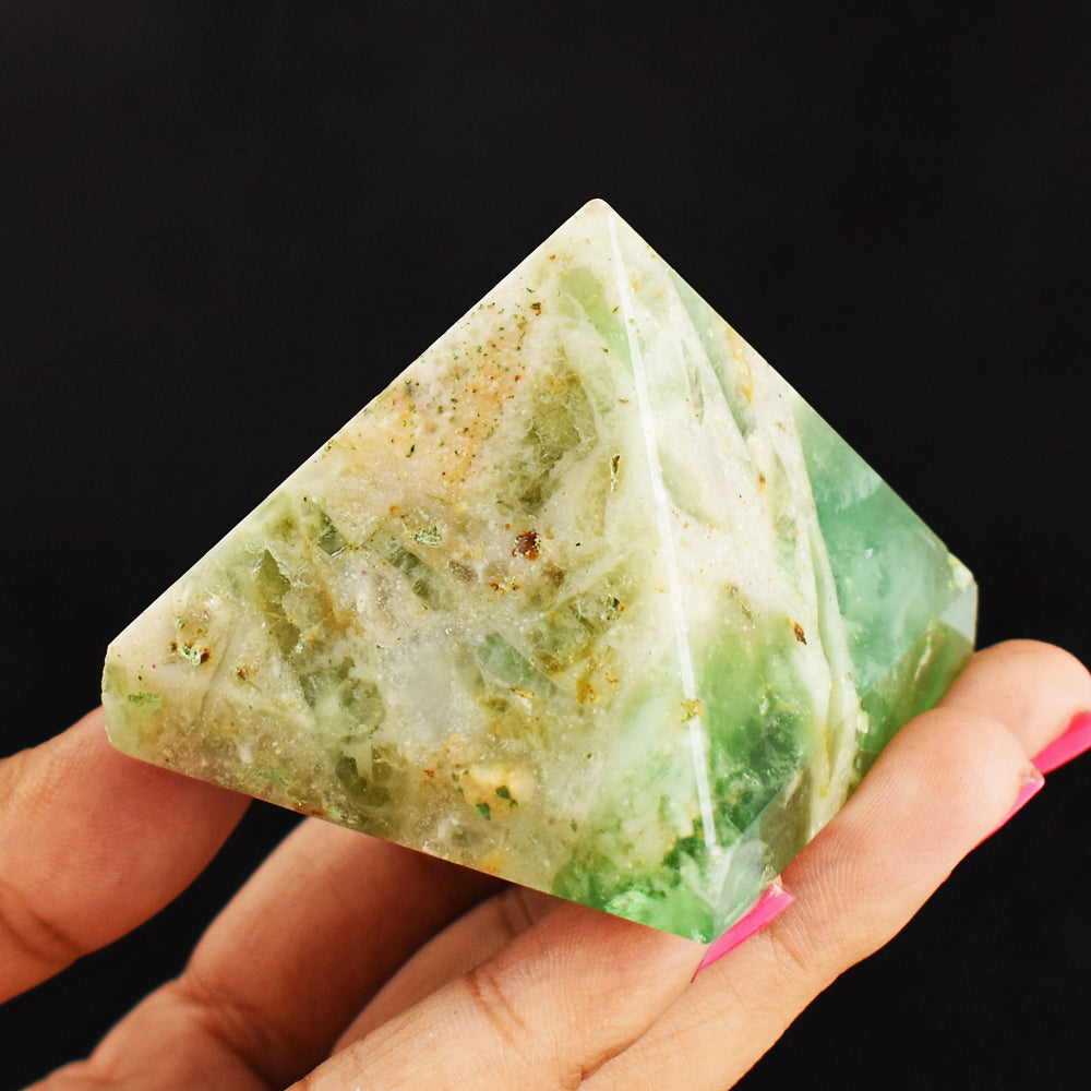 Craftsmen  605.00  Carats Genuine Green Fluorite Hand  Carved Gemstone Healing Pyramid Craftsmen  605.00  Carats Genuine Green Fluorite Hand  Carved Gemstone Healing Pyramid
