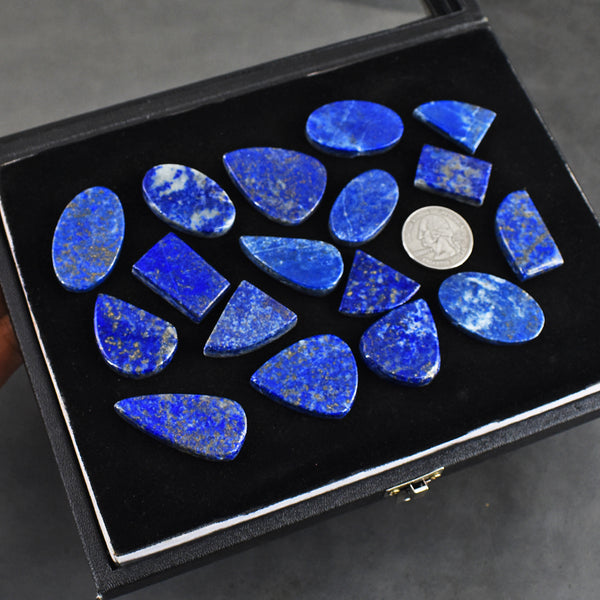Beautiful  673.00 Carats  Genuine Lapis Lazuli  Untreated Gemstone Cabochon Lot