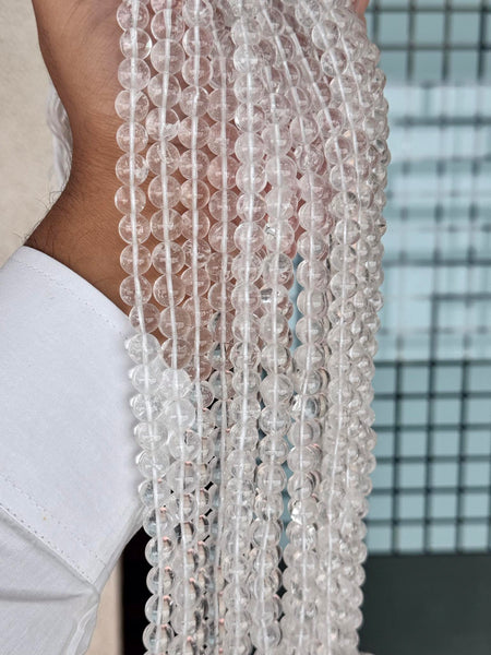 Mega Sale - 100% Genuine Exclusive White Quartz Beads Strand