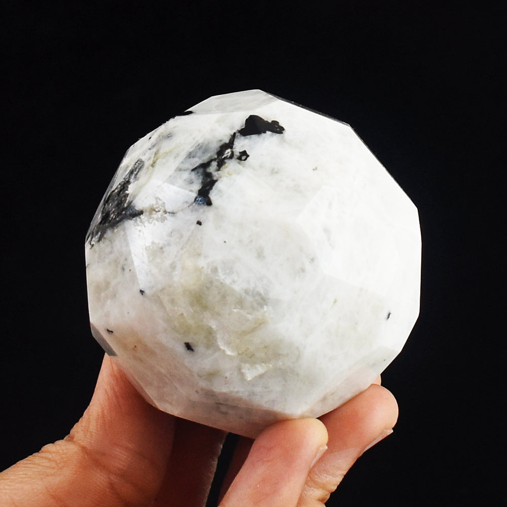 Artisian 1376.00 Cts Genuine Moonstone Hand Carved Faceted Crystal Healing Sphere Artisian 1376.00 Cts Genuine Moonstone Hand Carved Faceted Crystal Healing Sphere