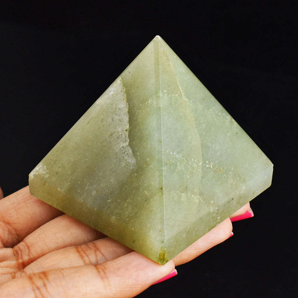 Genuine  681.00 Carats Aventurine  Hand Carved Crystal Healing  Pyramid Gemstone Carving Genuine  681.00 Carats Aventurine  Hand Carved Crystal Healing  Pyramid Gemstone Carving