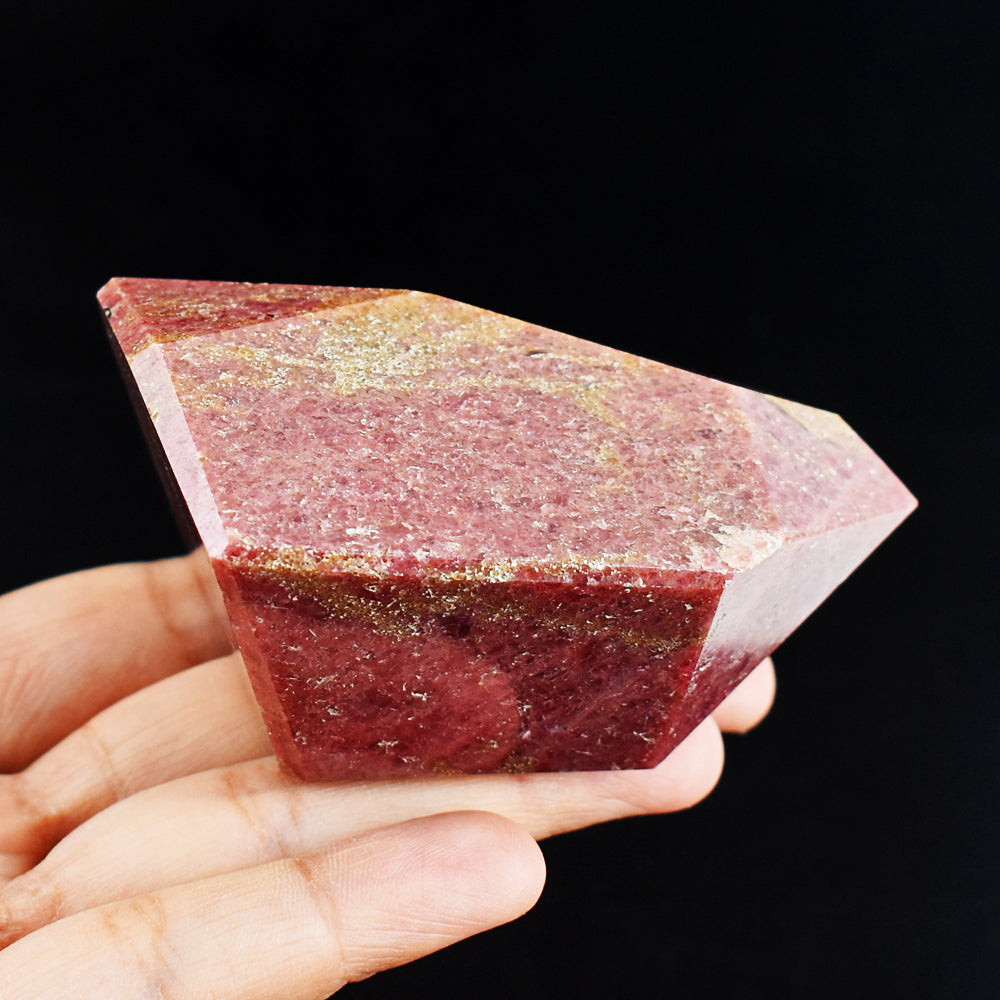 Natural 1383.00 Cts Genuine Rhodonite Free Form Crystal Specimen Gemstone Tower Natural 1383.00 Cts Genuine Rhodonite Free Form Crystal Specimen Gemstone Tower