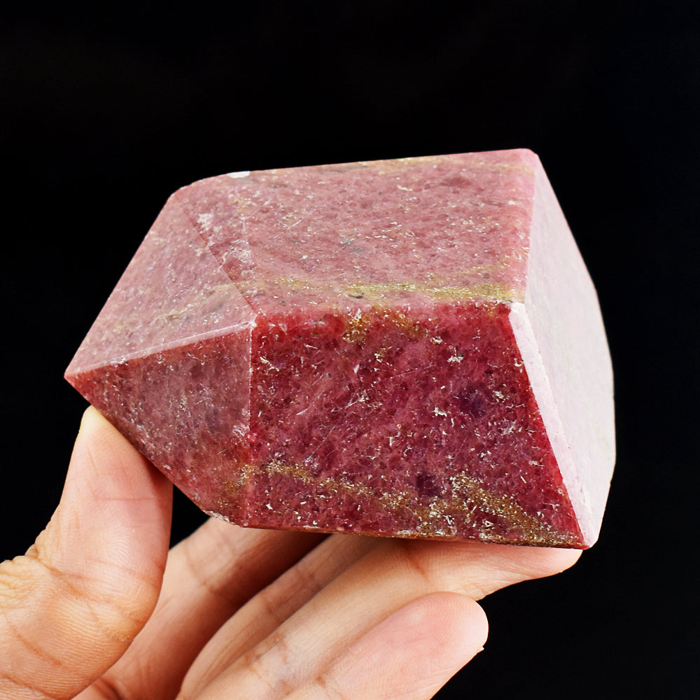 Natural 1383.00 Cts Genuine Rhodonite Free Form Crystal Specimen Gemstone Tower Natural 1383.00 Cts Genuine Rhodonite Free Form Crystal Specimen Gemstone Tower
