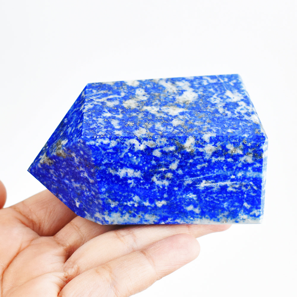 Natural 1680.00 Cts Genuine Lapis Lazuli Gemstone Crystal Specimen Fre Form Tower Natural 1680.00 Cts Genuine Lapis Lazuli Gemstone Crystal Specimen Fre Form Tower