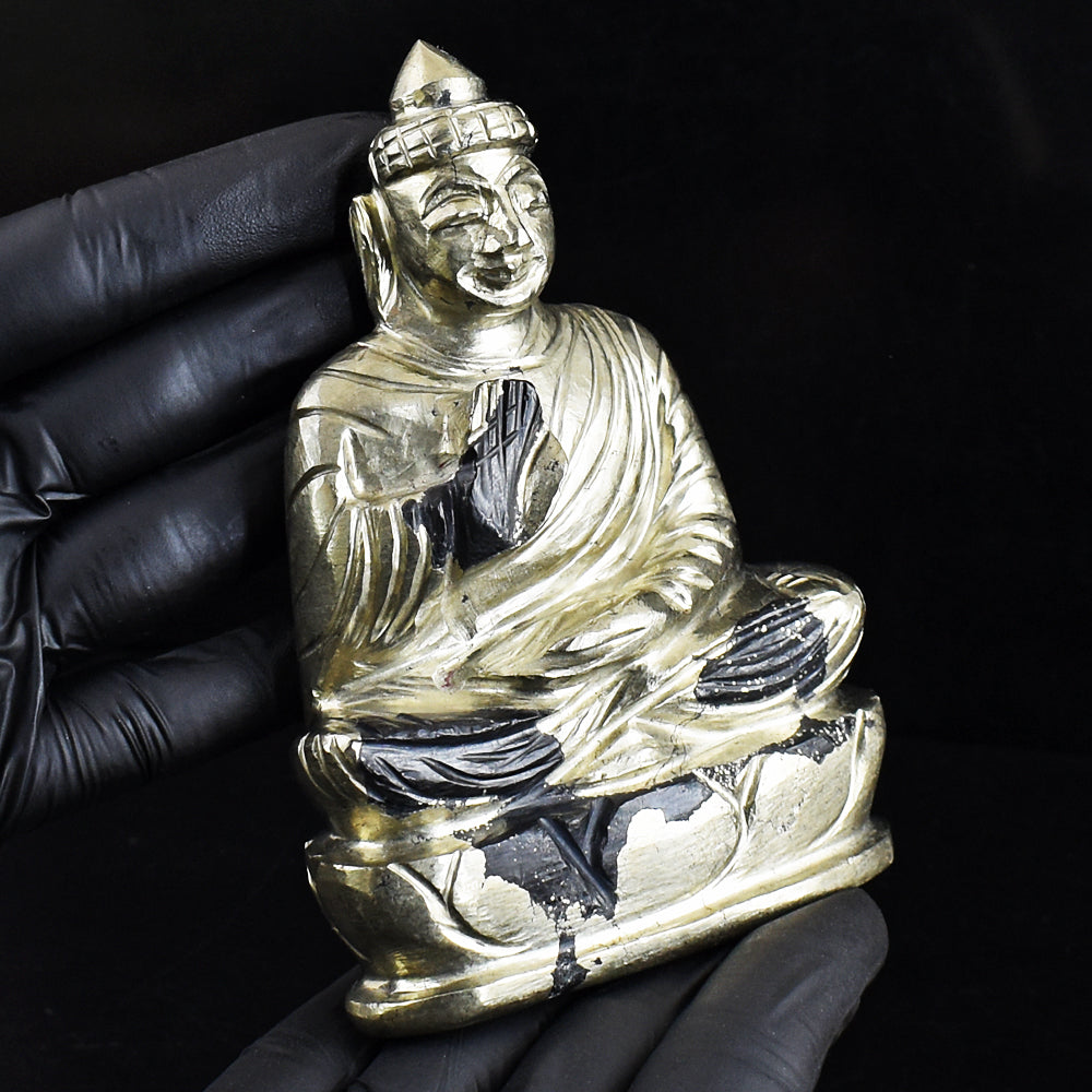 Gorgeous 3105.00 Cts Genuine Pyrite Hand Carved Buddha Idol Gemstone Carving Gorgeous 3105.00 Cts Genuine Pyrite Hand Carved Buddha Idol Gemstone Carving
