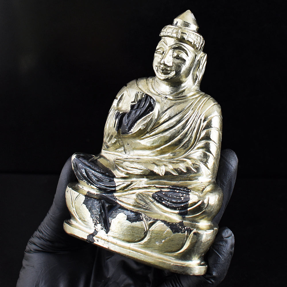 Gorgeous 3105.00 Cts Genuine Pyrite Hand Carved Buddha Idol Gemstone Carving Gorgeous 3105.00 Cts Genuine Pyrite Hand Carved Buddha Idol Gemstone Carving