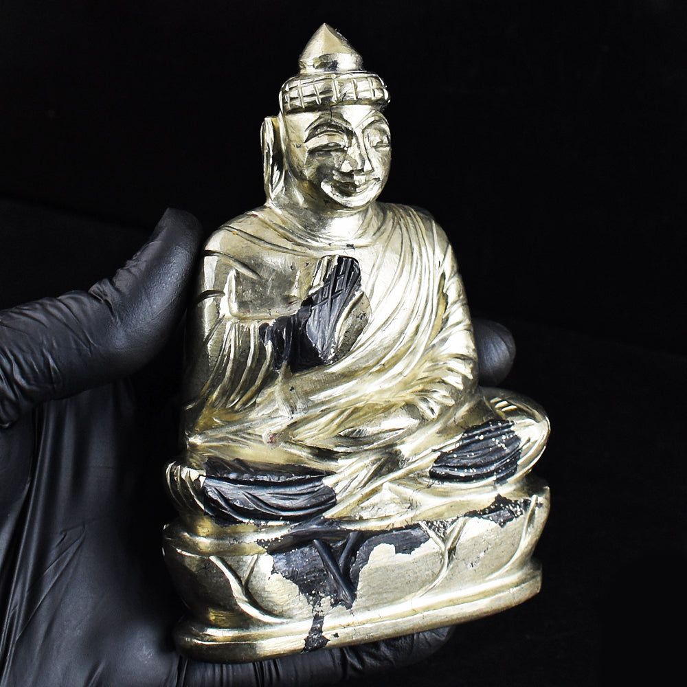 Gorgeous 3105.00 Cts Genuine Pyrite Hand Carved Buddha Idol Gemstone Carving Gorgeous 3105.00 Cts Genuine Pyrite Hand Carved Buddha Idol Gemstone Carving