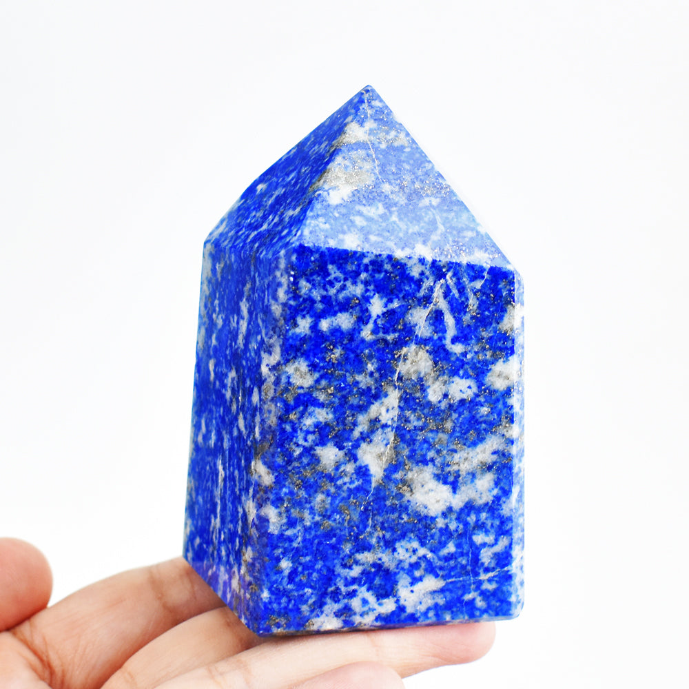 Natural 1680.00 Cts Genuine Lapis Lazuli Gemstone Crystal Specimen Fre Form Tower Natural 1680.00 Cts Genuine Lapis Lazuli Gemstone Crystal Specimen Fre Form Tower