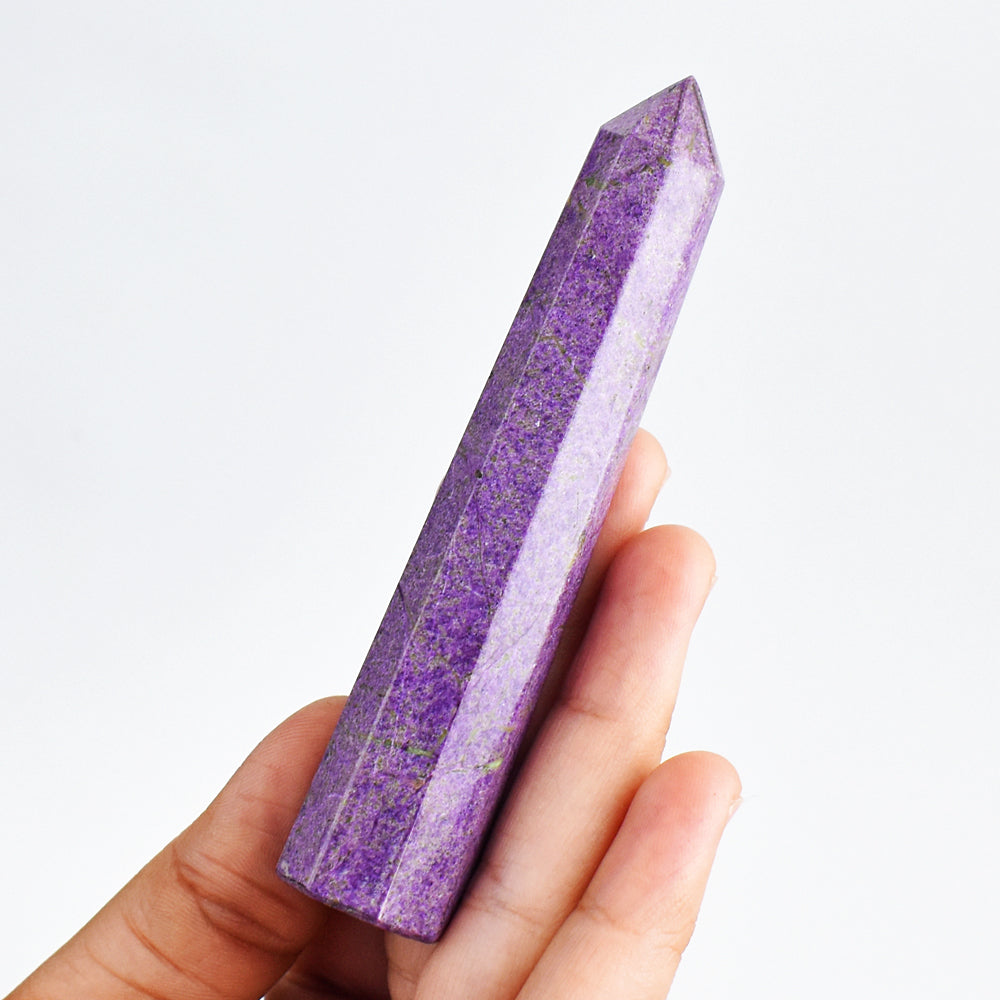 Beautiful  243.00 Carats  Genuine  Stichtite  Hand  Carved Crystal  Healing Gemstone  Point Beautiful  243.00 Carats  Genuine  Stichtite  Hand  Carved Crystal  Healing Gemstone  Point