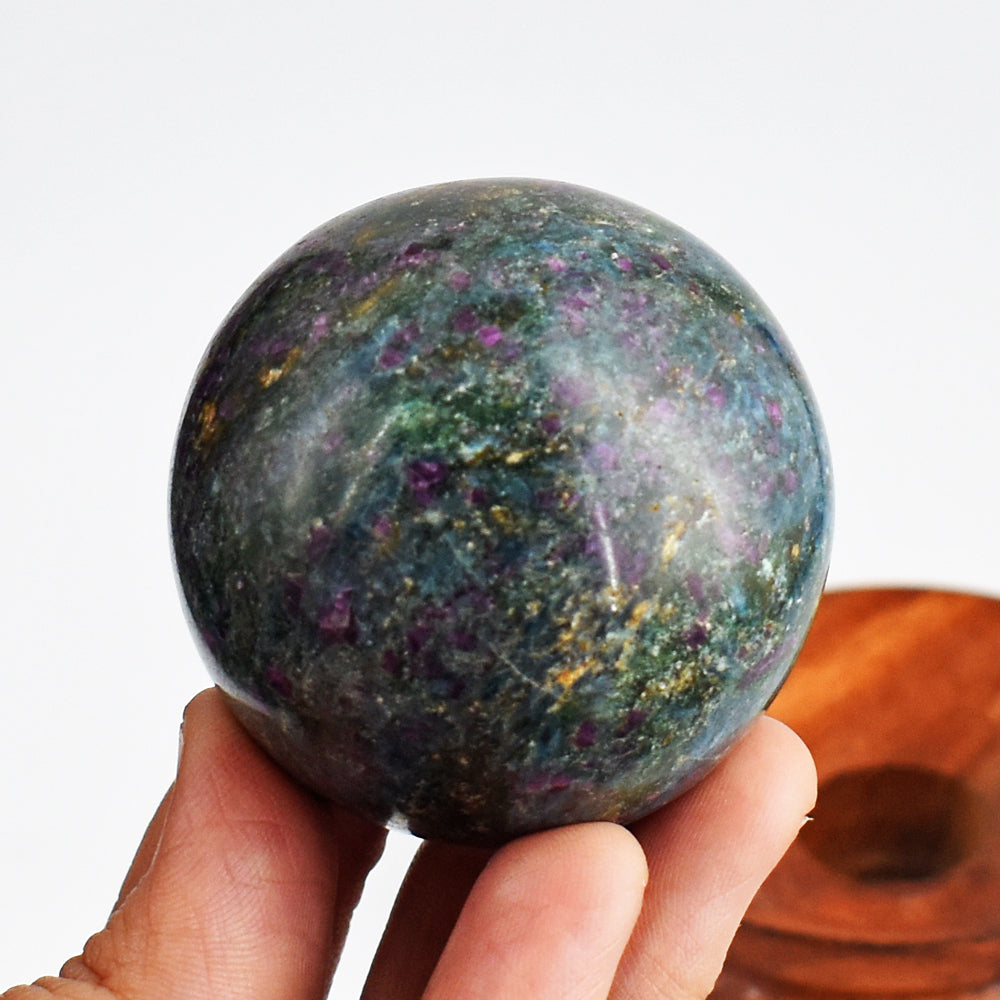 Amazing 879.00 Cts Genuine Pink In Ruby Fuchsite Hand Carved Crystal Gemstone Healing Ball Amazing 879.00 Cts Genuine Pink In Ruby Fuchsite Hand Carved Crystal Gemstone Healing Ball