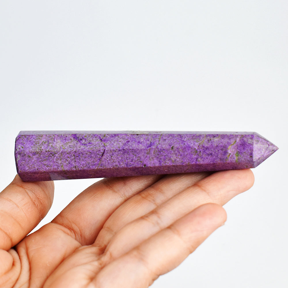 Beautiful  243.00 Carats  Genuine  Stichtite  Hand  Carved Crystal  Healing Gemstone  Point Beautiful  243.00 Carats  Genuine  Stichtite  Hand  Carved Crystal  Healing Gemstone  Point