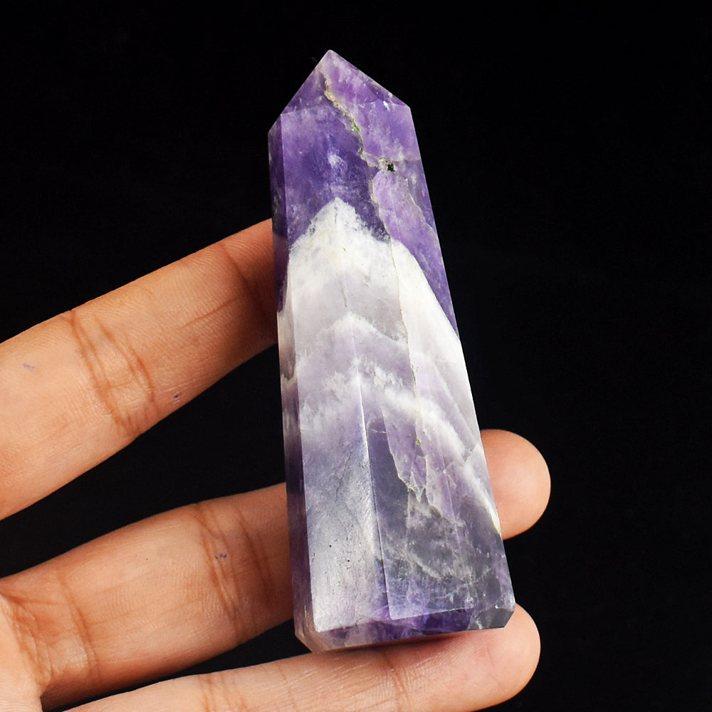 Gorgeous 392.00  Carats  Genuine  Chevron  Amethyst  Hand  Carved  Crystal  Gemstone  Healing  Point Gorgeous 392.00  Carats  Genuine  Chevron  Amethyst  Hand  Carved  Crystal  Gemstone  Healing  Point