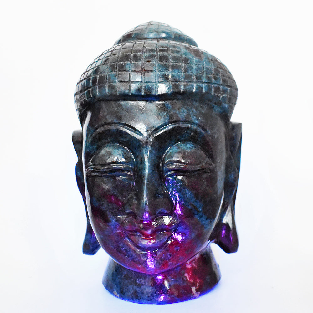 Gorgeous 8420.00 Cts Genuine  Ruby In Kyanite Hand Carved Crystal Lord Buddha Head Gemstone Carving Gorgeous 8420.00 Cts Genuine  Ruby In Kyanite Hand Carved Crystal Lord Buddha Head Gemstone Carving