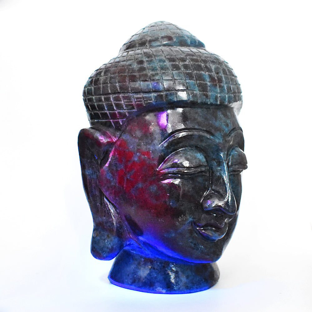 Gorgeous 8420.00 Cts Genuine  Ruby In Kyanite Hand Carved Crystal Lord Buddha Head Gemstone Carving Gorgeous 8420.00 Cts Genuine  Ruby In Kyanite Hand Carved Crystal Lord Buddha Head Gemstone Carving