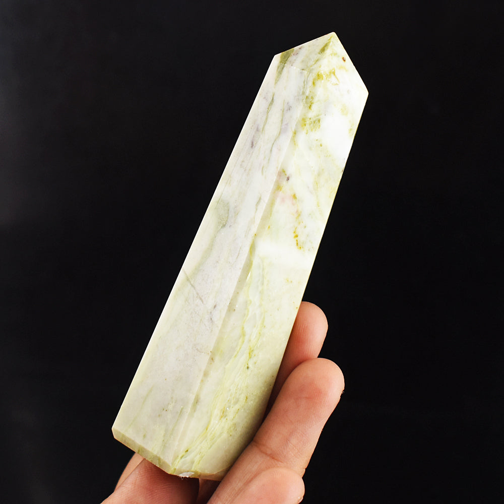 Craftsmen 512.00 Cts Genuine Serpentine Hand Carved Healing Crystal Gemstone Tower Craftsmen 512.00 Cts Genuine Serpentine Hand Carved Healing Crystal Gemstone Tower