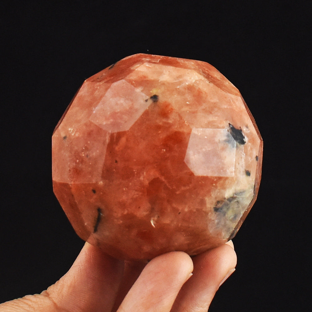 Craftsmen 1163.00 Cts Genuine Sunstone Hand Carved Faceted Crystal Healing Sphere Craftsmen 1163.00 Cts Genuine Sunstone Hand Carved Faceted Crystal Healing Sphere