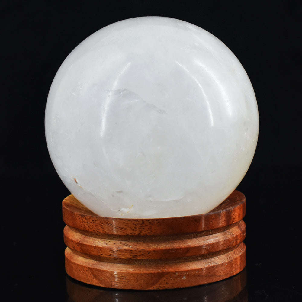 gemsmore:1707.00 Carats Genuine Natutal  White Quartz  Hand Carved  Healing  Crystal Sphere gemsmore:1707.00 Carats Genuine Natutal  White Quartz  Hand Carved  Healing  Crystal Sphere