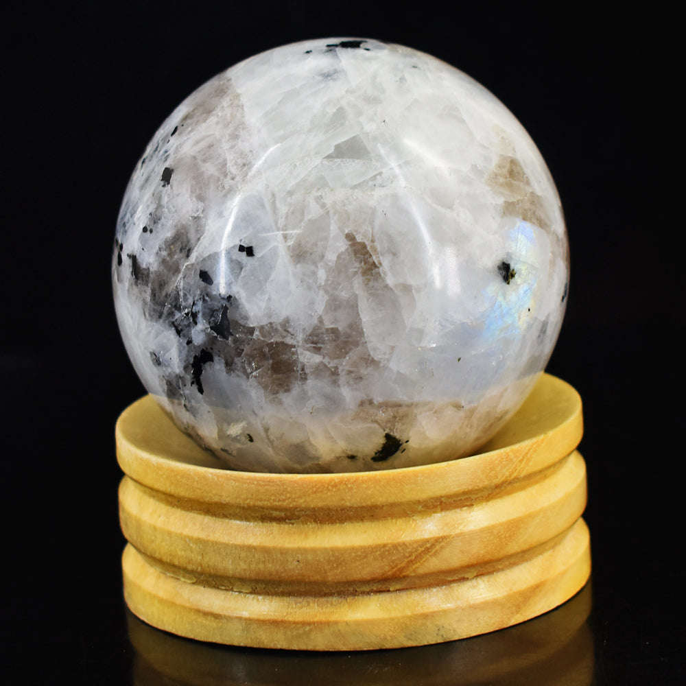 gemsmore:1885.00 Cts Natural Blue Flash Moonstone Hand Carved Crystal Healing Sphere Gemstone gemsmore:1885.00 Cts Natural Blue Flash Moonstone Hand Carved Crystal Healing Sphere Gemstone