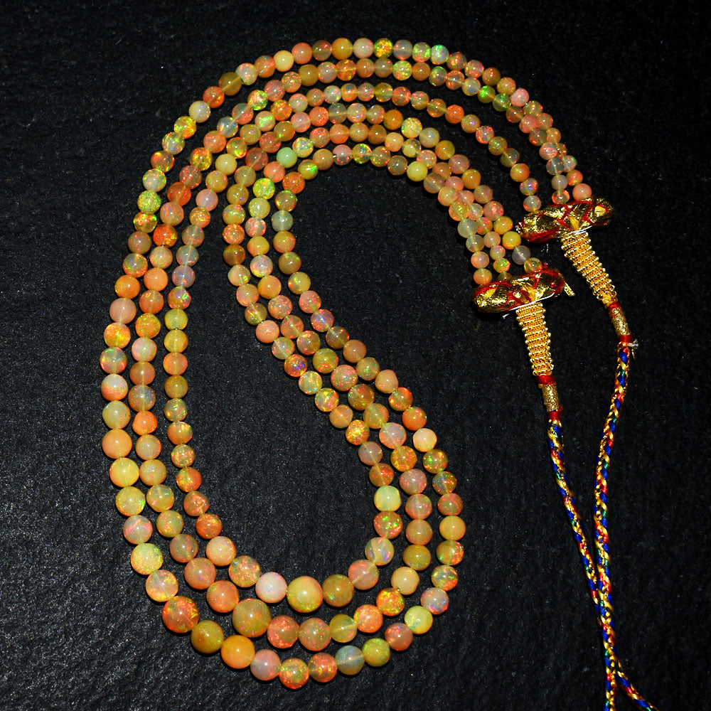 Mega Sale - 100% Dazzling 168.00 Cts Genuine Ethiopian Opal Beads Necklace Mega Sale - 100% Dazzling 168.00 Cts Genuine Ethiopian Opal Beads Necklace