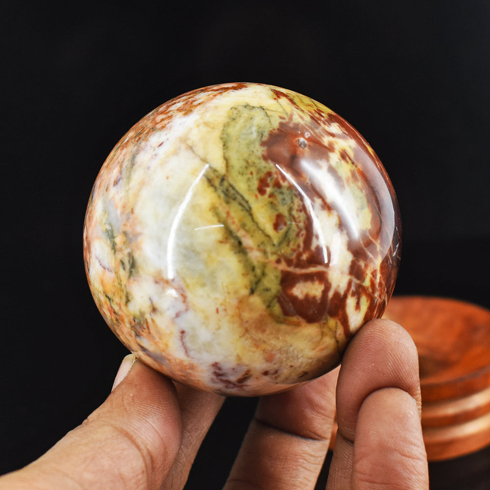 Beautiful  1507.00  Cts Genuine American Picture Jasper Hand Carved  Crystal  Healing Sphere Beautiful  1507.00  Cts Genuine American Picture Jasper Hand Carved  Crystal  Healing Sphere