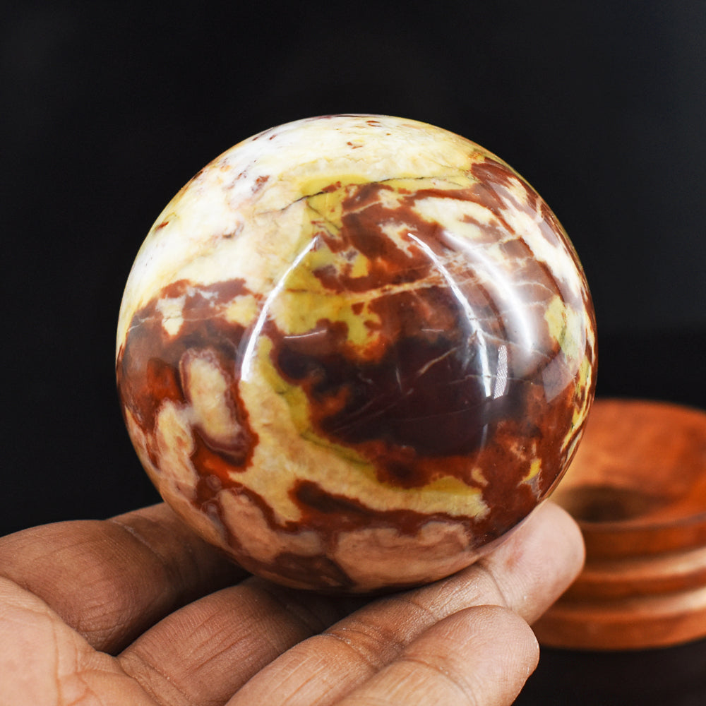 Beautiful  1507.00  Cts Genuine American Picture Jasper Hand Carved  Crystal  Healing Sphere Beautiful  1507.00  Cts Genuine American Picture Jasper Hand Carved  Crystal  Healing Sphere