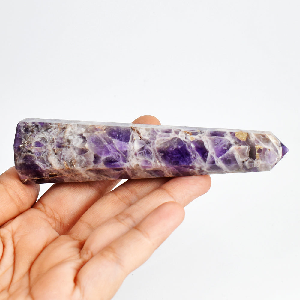 Genuine  563.00 Carats Chevron  Amethyst  Hand  Carved Crystal  Gemstone Healing  Point Genuine  563.00 Carats Chevron  Amethyst  Hand  Carved Crystal  Gemstone Healing  Point