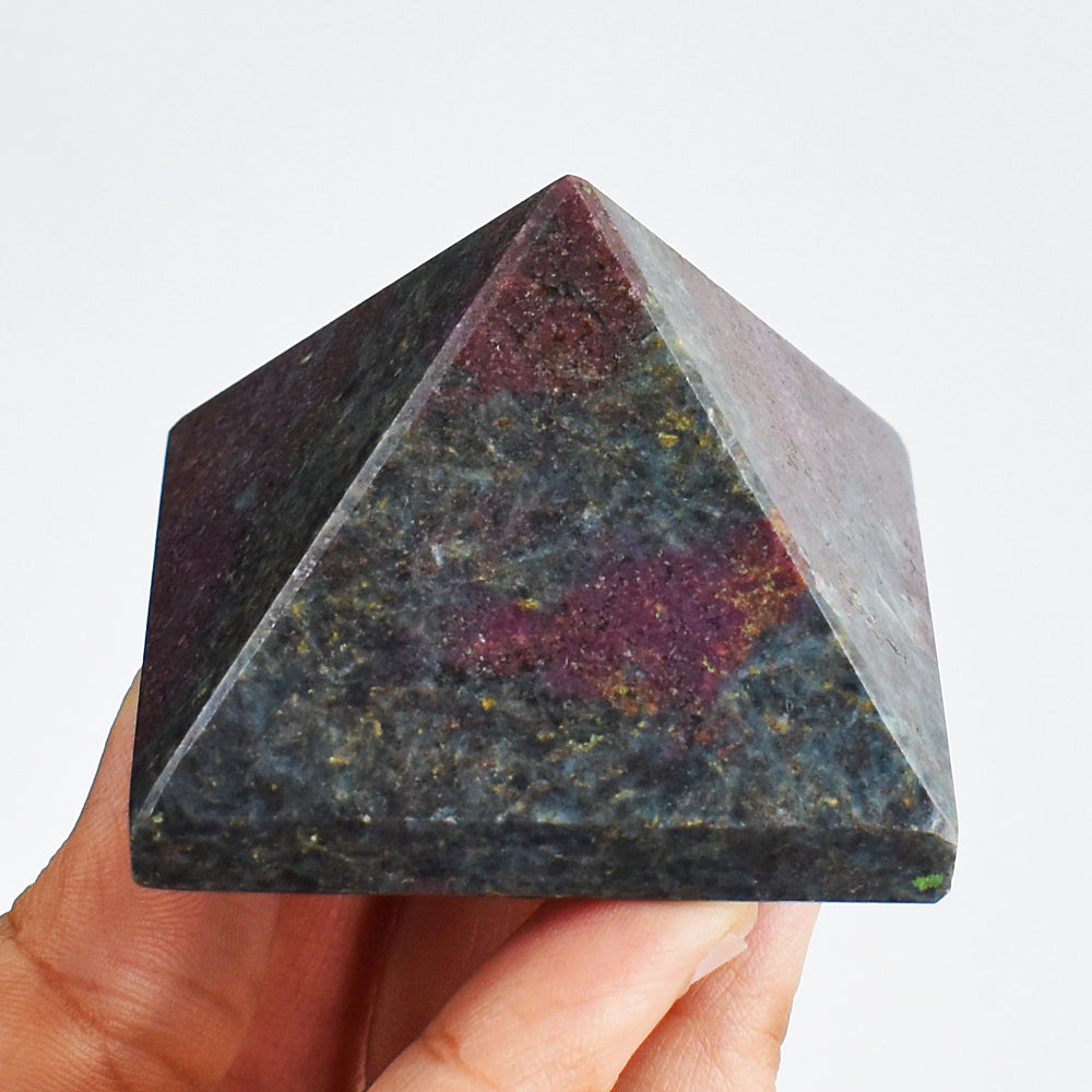 925.00 Cts  Genuine  Ruby In Kyanite  Hand Carved  Healing Crystal Gemstone  Pyramid 925.00 Cts  Genuine  Ruby In Kyanite  Hand Carved  Healing Crystal Gemstone  Pyramid