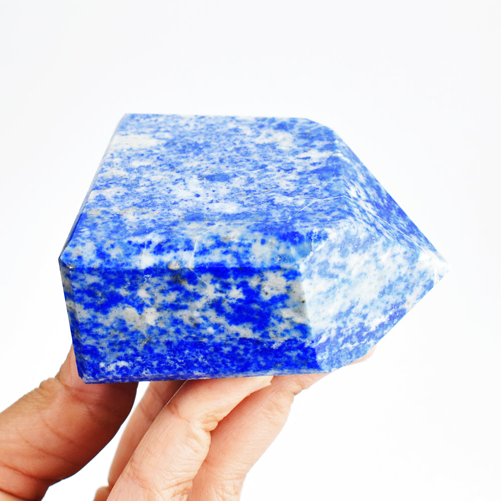 Artisian 1704.00 Cts Genuine Blue Lapis Lazuli Crystal Specimen Free Form Gemstone Tower Artisian 1704.00 Cts Genuine Blue Lapis Lazuli Crystal Specimen Free Form Gemstone Tower