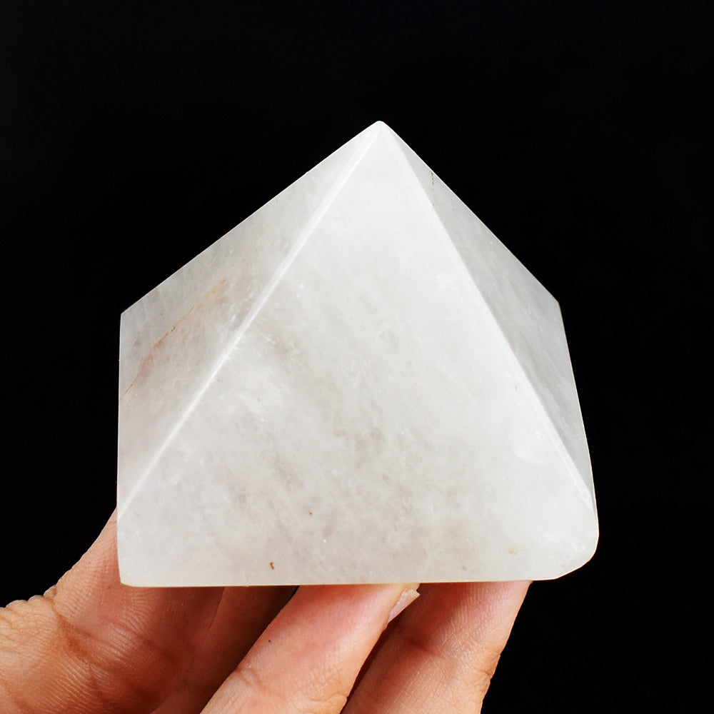764.00 Carats  Genuine White Quartz  Hand Carved  Healing  Crystal Pyramid Gemstone Carving 764.00 Carats  Genuine White Quartz  Hand Carved  Healing  Crystal Pyramid Gemstone Carving