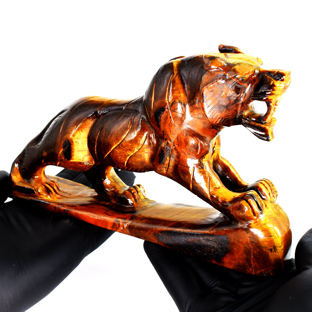 Beautiful 3682.00 Carats Genuine Tiger Eye Hand Carved Gemstone Crystal Lion Carving Beautiful 3682.00 Carats Genuine Tiger Eye Hand Carved Gemstone Crystal Lion Carving