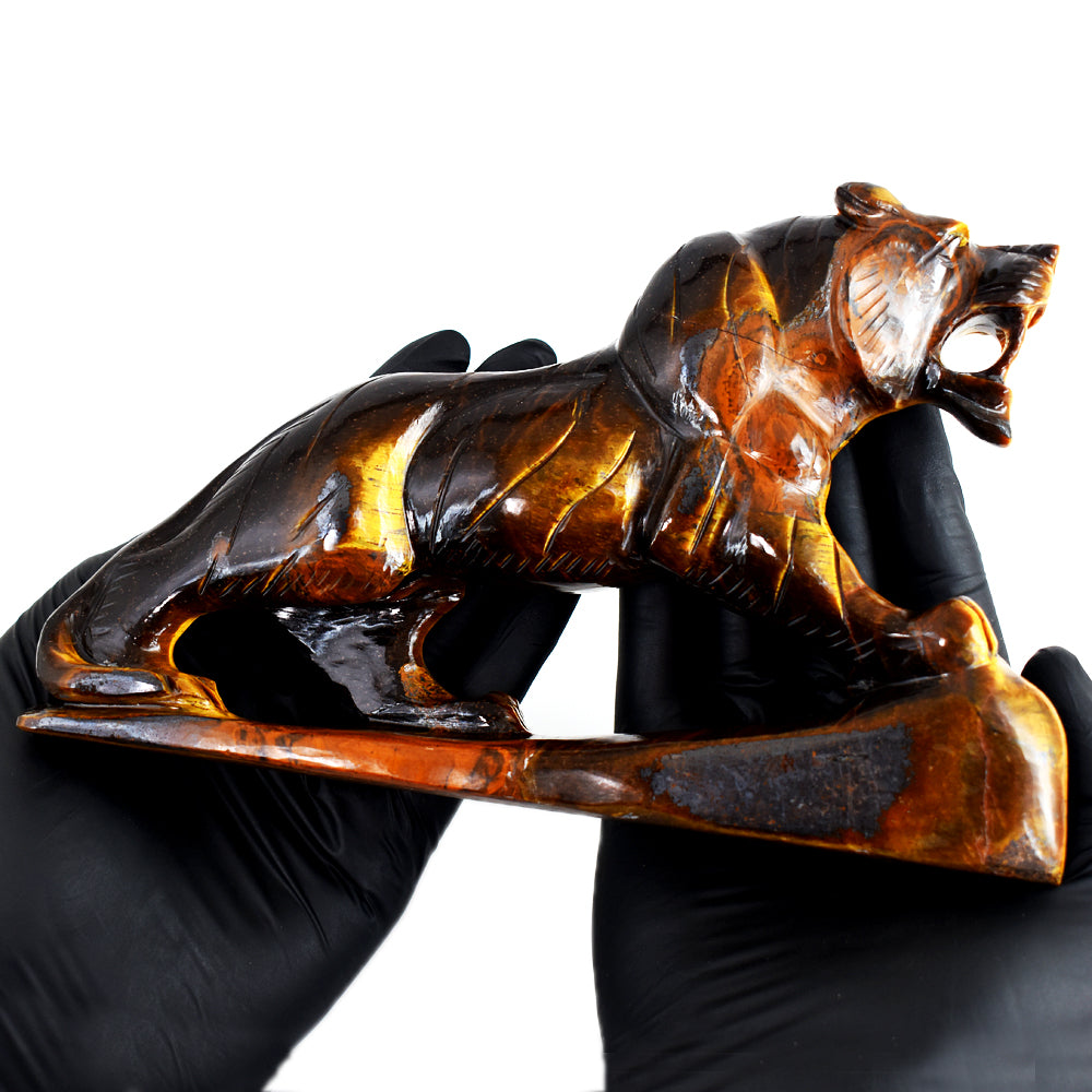 Beautiful 3682.00 Carats Genuine Tiger Eye Hand Carved Gemstone Crystal Lion Carving Beautiful 3682.00 Carats Genuine Tiger Eye Hand Carved Gemstone Crystal Lion Carving