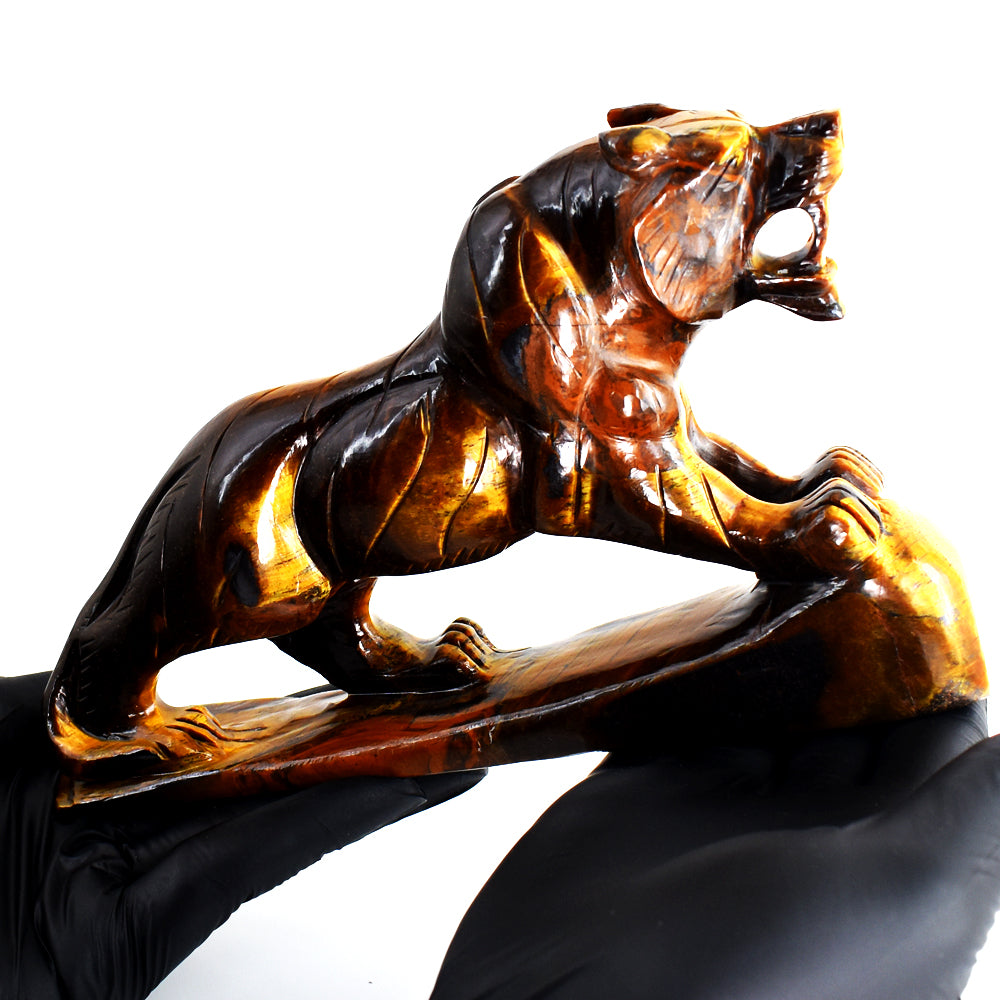 Beautiful 3682.00 Carats Genuine Tiger Eye Hand Carved Gemstone Crystal Lion Carving Beautiful 3682.00 Carats Genuine Tiger Eye Hand Carved Gemstone Crystal Lion Carving